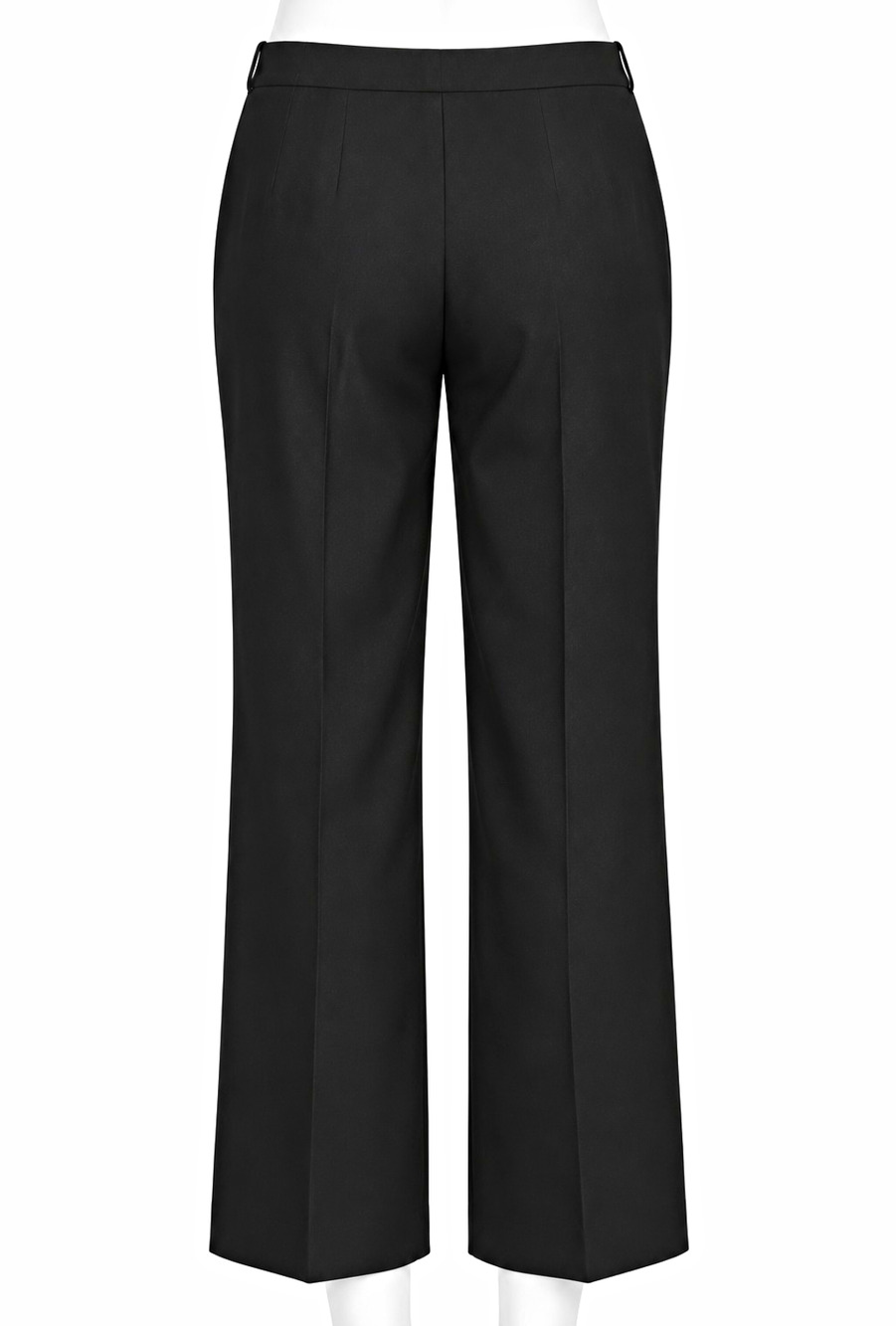 Evan Picone Petite Womens 10P Black Solid Flat Front Dress Pants Slacks Side Zip
